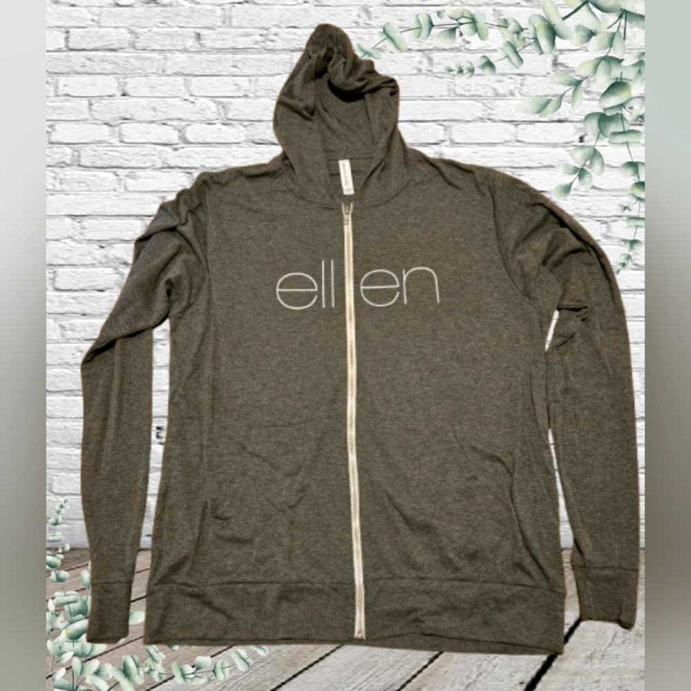 Brand new Ellen Gray Zip-Up Hoodie- XL